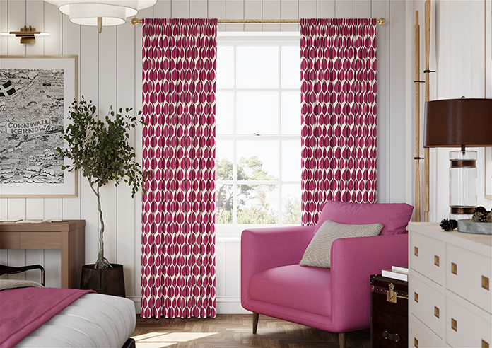 Lazza, Cerise - Made to Measure Curtains - Image 3